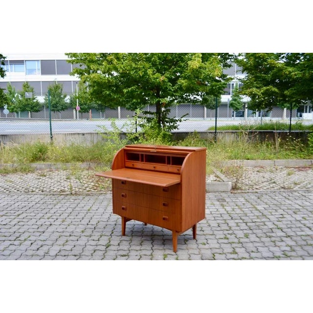 Wood Scandinavian Modern Secretary Desk in Teak from Svegards Markaryd For Sale - Image 7 of 18