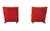 Textile Postmodern T Line Lounge Chairs in Red Alcantara by Arflex,, Italy, 1982, Set of 2 For Sale - Image 7 of 11
