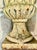 Pair 19th Century White Painted Cast Iron Garden Urns With Ring Handles and Masks For Sale - Image 12 of 17