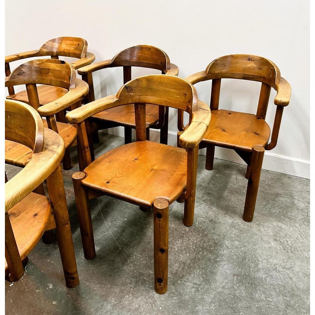 Vintage Pine Armchairs by Rudolf Steiner, Set of 6 For Sale - Image 11 of 14