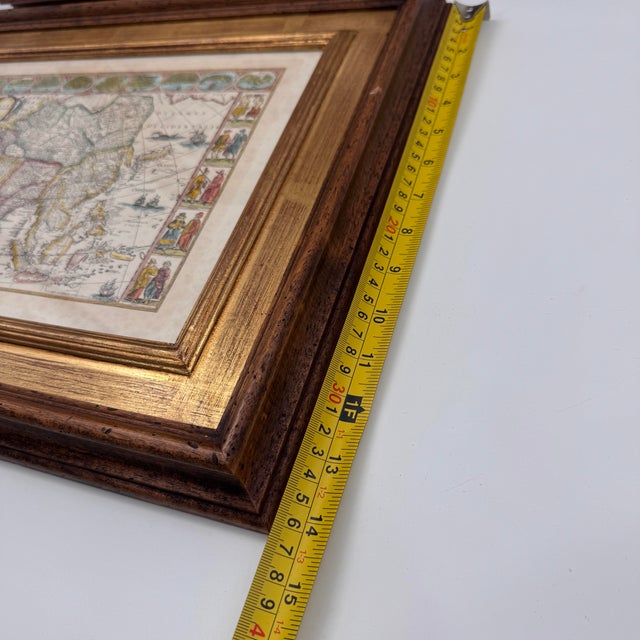Pair of Italian Framed Antique Style Maps by Ethan Allen For Sale - Image 12 of 12