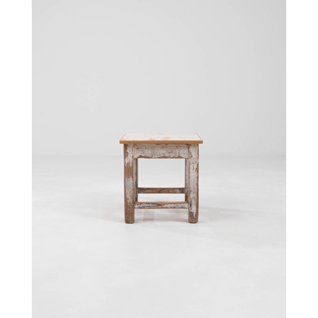 Early 20th Century Central European Wood Patinated Stool For Sale - Image 16 of 18