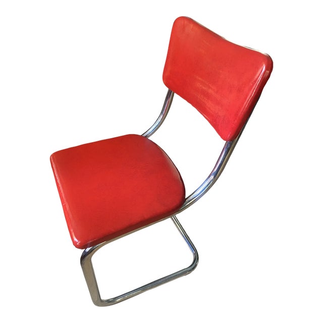 A rare mid-century tubular steel lounge chair from famous Art Deco period designer Kem Weber for the Lloyd Manufacturing...