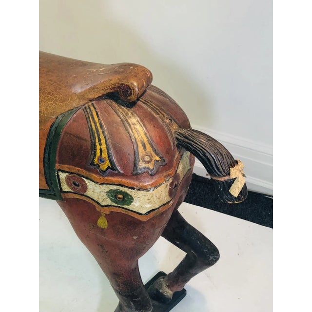 Antique Carved Turn of the Century Carousel Horse For Sale - Image 10 of 11