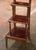 French 19th Century French Carved Walnut and Red Leather Three-Step Library Ladder For Sale - Image 3 of 9