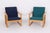 Børge Mogensen 2 armchairs with runners, model 2256. Made by Fredericia Furniture. Renovated. Solid oak. The two armchairs...