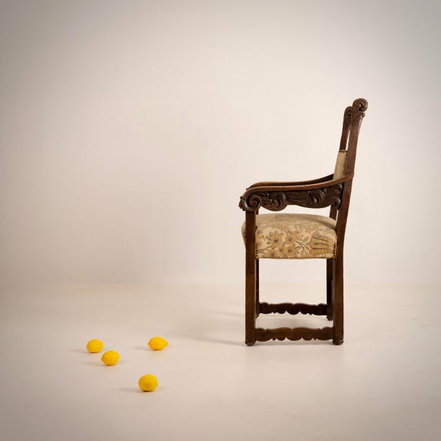 Medival French Armchair, France, 18th Century For Sale - Image 4 of 12