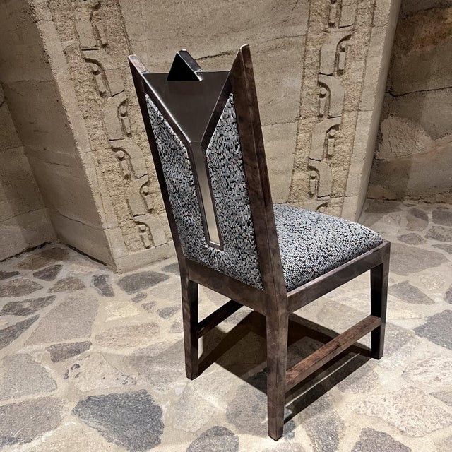 1980s Karl Springer-Taller Maria Teresa Méndez Six Goatskin Dining Chairs For Sale - Image 10 of 10