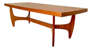 Large Rectangular Coffee Table in Walnut, 1960s