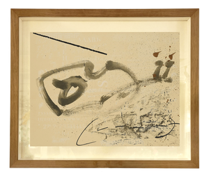 Antoni Tàpies, Variations on a Musical Theme 5, 1987, Paper, Framed