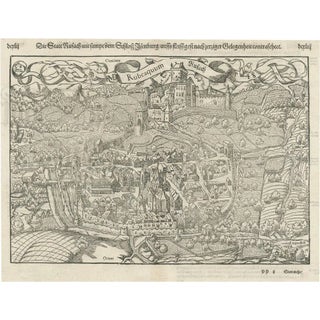 Plan of Rouffach with Chateau Disenbourgh, 1588 For Sale