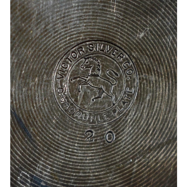 Metal Victor Silver Co Box Antique Silver Plate Collar Button Engraved Brewmasters For Sale - Image 7 of 16
