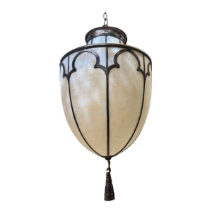 1900 Leaded Glass Light Fixture