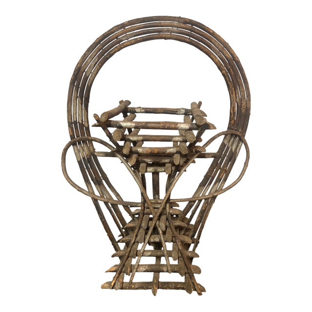 Hand Crafted Willow Plant Stand For Sale