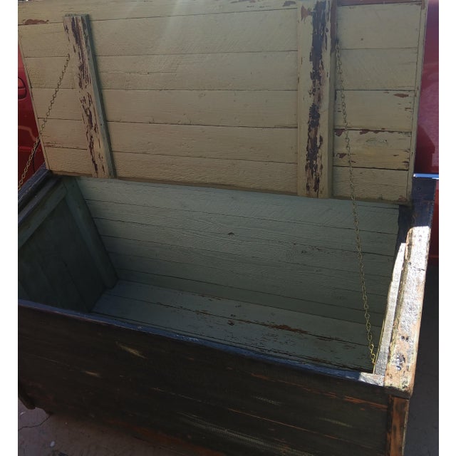 Late 19th Century Painted Pine Blanket Chest For Sale - Image 12 of 17