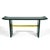 Metal Faux Malachite and Brass Console Table For Sale - Image 7 of 9