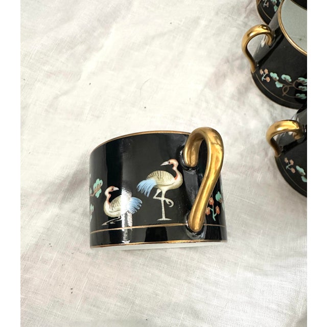 Black Vintage Fitz & Floyd "Chinoiserie" Dinnerware Set of 47 For Sale - Image 8 of 12