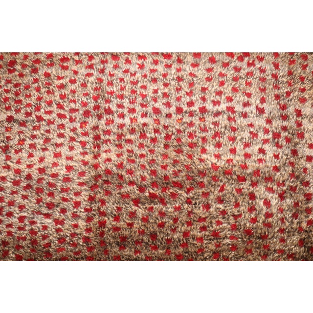 Red Vintage Zabihi Collection Turkish Tulu Carpet - 4'2" x 6'11" For Sale - Image 8 of 10