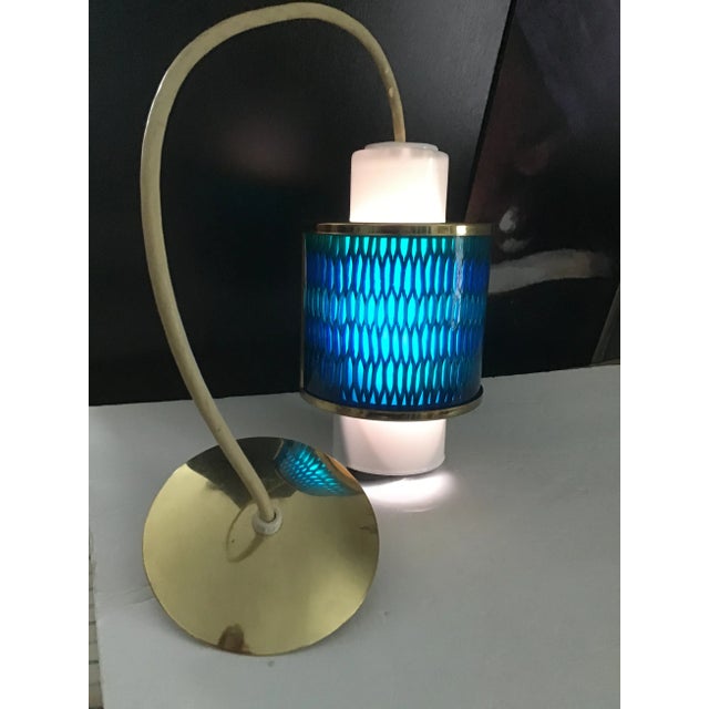 Mid Century Modern Moe Honeycomb Pendent Light / Blue For Sale - Image 11 of 11