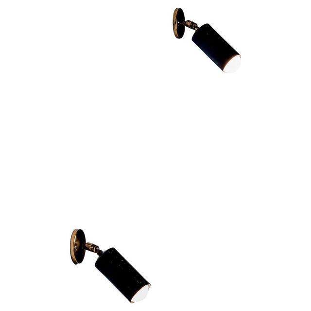 Small Sized Adjustable Brass Wall Lamps attributed to Parscot, 1950s, Set of 2 For Sale - Image 13 of 13