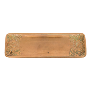 Tiffany Studios New York Zodiac Bronze Doré Pen Tray