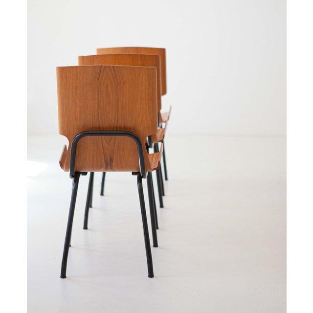 1950s Italian Chair in Teak and Iron from Societa Compensati Curvi, 1950s For Sale - Image 5 of 7