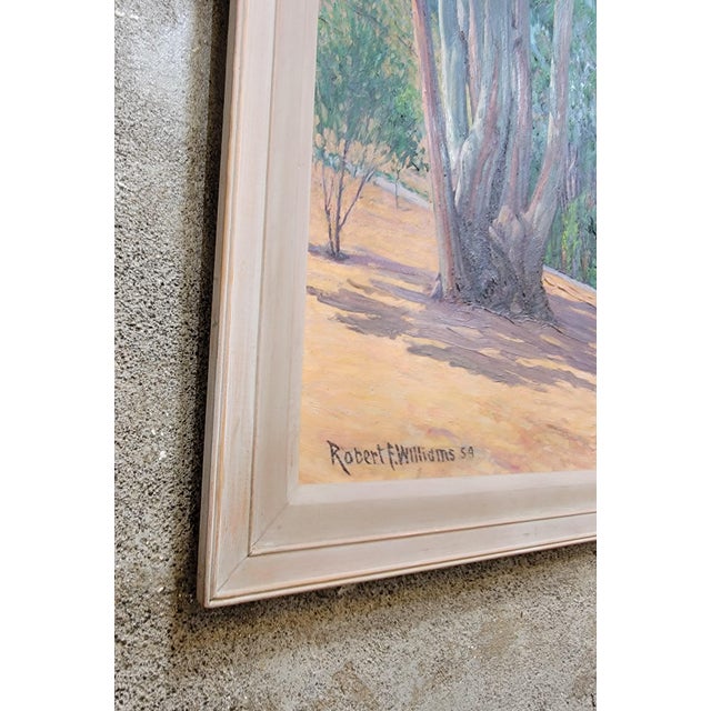 1950s Plein Air California Landscape Painting by Robert F. Williams Dated 1954 For Sale - Image 5 of 6