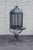 Vintage Wrought Iron Garden Bird Cage On Stand For Sale In Philadelphia - Image 6 of 18