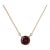 Solitaire Garnet Necklace in 925 Sterling Silver, January Birthstone Stacking Necklace For Sale