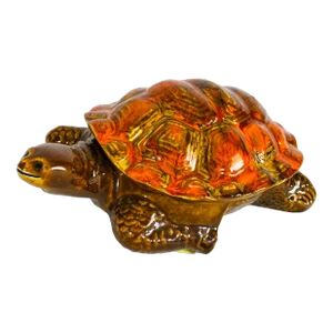 1970s Ceramic Tortoise Trinket Box