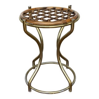 1950s Mid Century Modern Milo Baughman Bamboo Table Base or Plant Stand With Bamboos For Sale