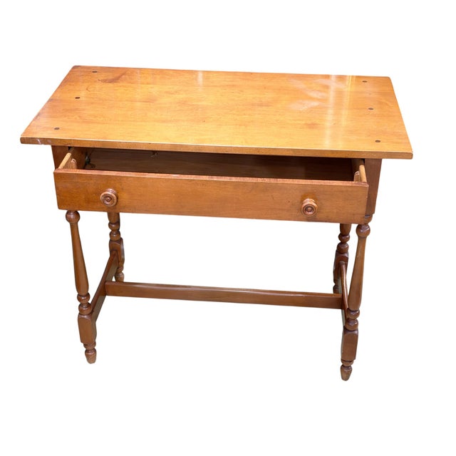 Vintage 1960s American Colonial Solid Cherry Wood Tavern /Writing Desk For Sale In New York - Image 6 of 10