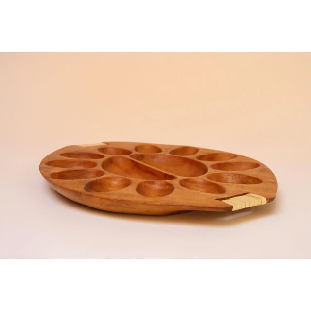 Vintage Taverneau and Rattan Deviled Egg Tray by Arthur Umanoff for Pantalcraft For Sale In New York - Image 6 of 18