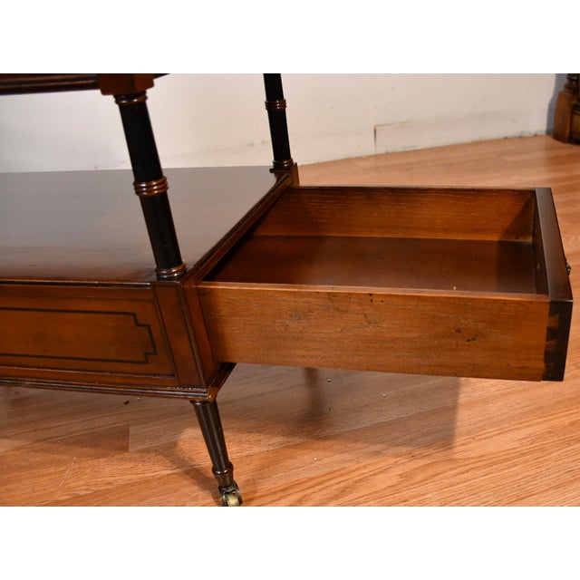 1930s Beacon Hill English Regency Mahogany Side Table / End Table For Sale - Image 9 of 15