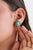 These retro style floral cluster stud earrings feature a vibrant 6.53ct Turquoise & Emerald, set in 14k yellow gold. The...