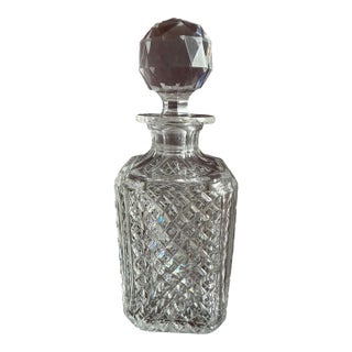 Antique Vintage Brilliant Cut Glass Perfume Bottle and Original Stopper. For Sale