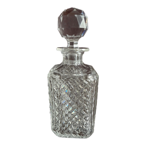 Antique Vintage Brilliant Cut Glass Perfume Bottle and Original Stopper.