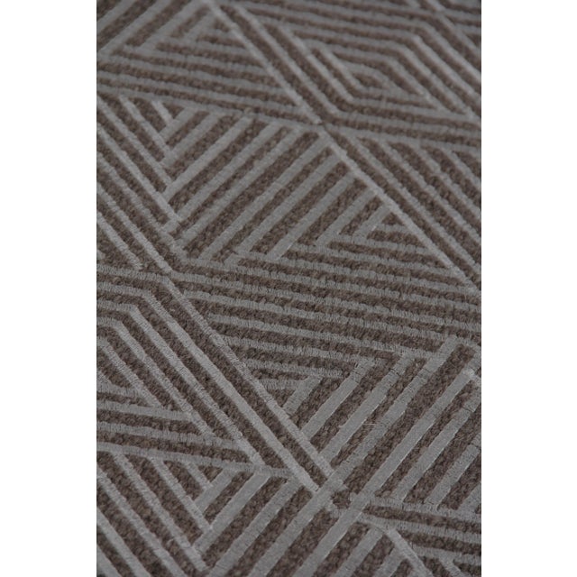 Transitional Witney Gray Flatweave Wool/Silk Area Rug - 12'x15' For Sale - Image 3 of 8