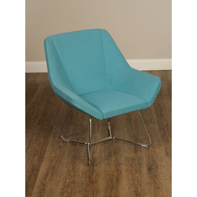 2010s Keilhauer Mid Century Modern Style Pair of 'Cahoots' Lounge Chairs For Sale - Image 5 of 12