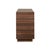 Worlds Away Matthew Izzo Home Mateo Walnut Reed Three Drawer Side Table With Brass Drawer Pulls For Sale - Image 4 of 5