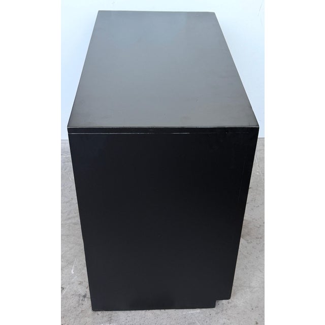 Dorothy Draper España Black Lacquer Chest for Heritage, Hollywood Regency, 1950s For Sale - Image 13 of 14