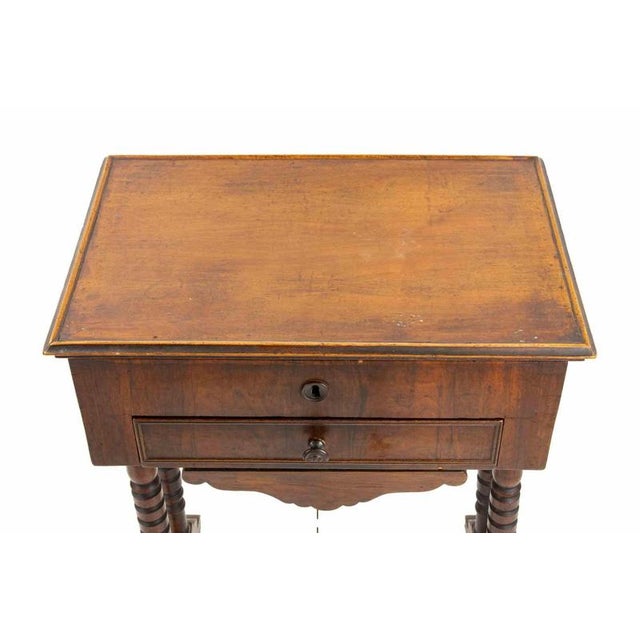 Small Work Table with Mirror Inside, Italy, Early 20th Century For Sale - Image 4 of 10