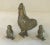 Nice brass hen with two chick! Measurements below of hen.
