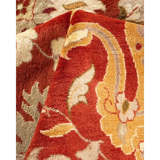 Textile Mogul, One-of-a-Kind Hand-Knotted Area Rug in Orange, 6' 2" x 6' 3" For Sale - Image 7 of 8