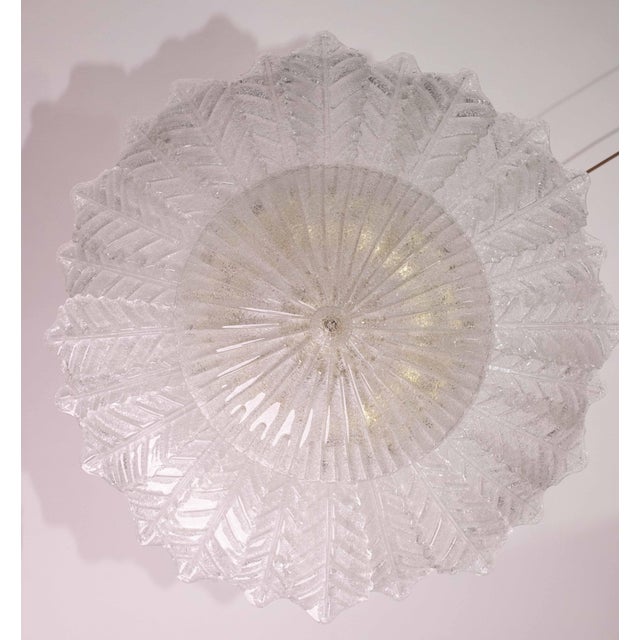 Catania Large Size Murano Clear Transparent Glass Ceiling Light, 1970s For Sale - Image 9 of 12