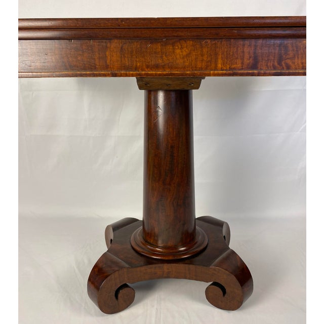 Antique American Empire Mahogany Game Table For Sale - Image 4 of 10