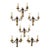Set of 6 19th C. French Empire Bronze Sconces For Sale