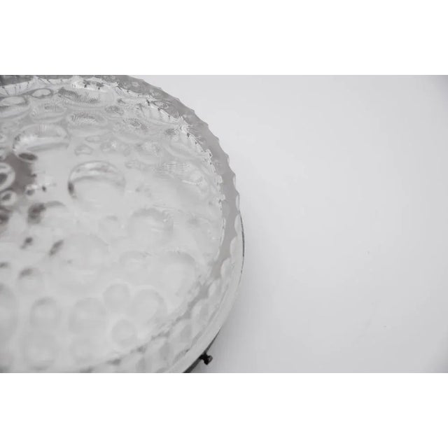 Small Round Clear Glass Flush Mount, Germany, 1960s For Sale - Image 10 of 11
