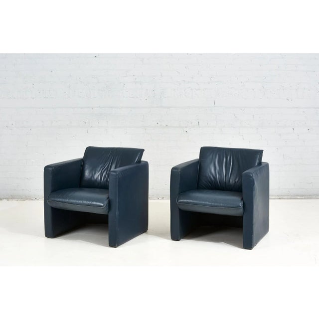 Post Modern Barrel Leather Chairs by Leolux, 1970 For Sale - Image 4 of 12