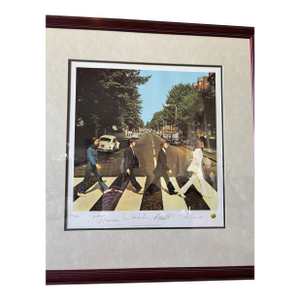 1980s The Beatles Abbey Road Limited Edition Lithograph With Certificate of Authenticity